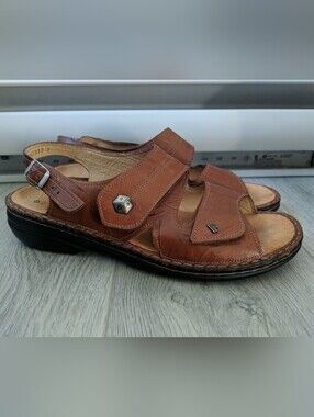 Finn Comfort Sandals Womens 42 US 11 Brown Leather Slingback Adjustable
